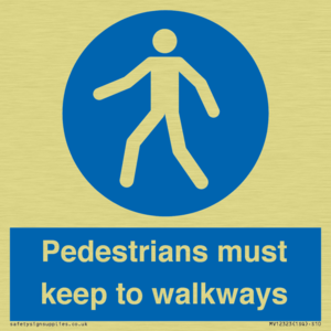  Pedestrians must keep to walkways